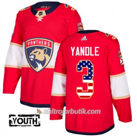 Barn Ishockey Florida Panthers Tröja Keith Yandle 3 Adidas 2017-2018 Röd USA Flag Fashion Authentic Barn Ishockey Florida Panthers Tröja Keith Yandle 3 Adidas 2017-2018 Röd USA Flag Fashion Authentic